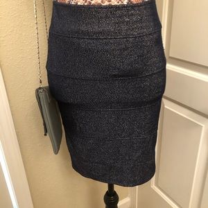 Glitter Mini Skirt -Blue